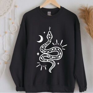 NEW Celestial Snake moon Boho sweatshirt S-3X
